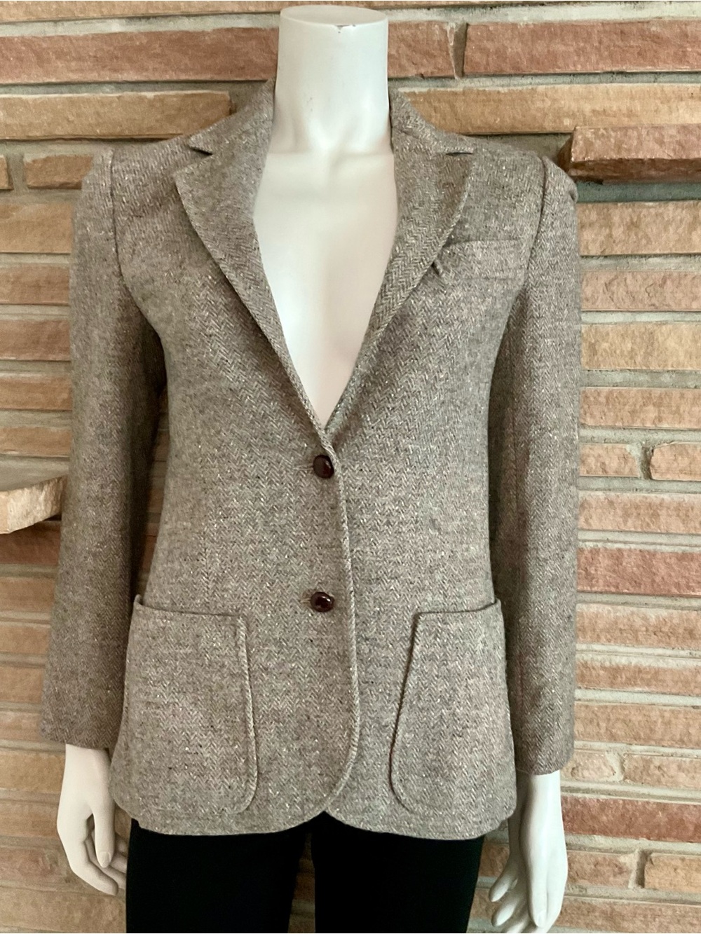 Vintage Joseph Magnin Women’s Wool Tweed Blazer Small - Damaged